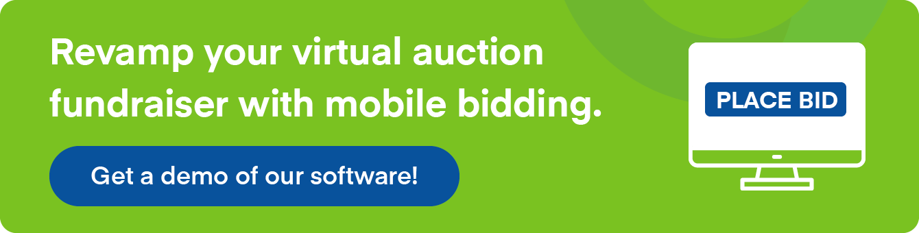 Click this graphic to get a demo of ClickBid's virtual fundraising software.