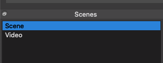 OBS Scene List