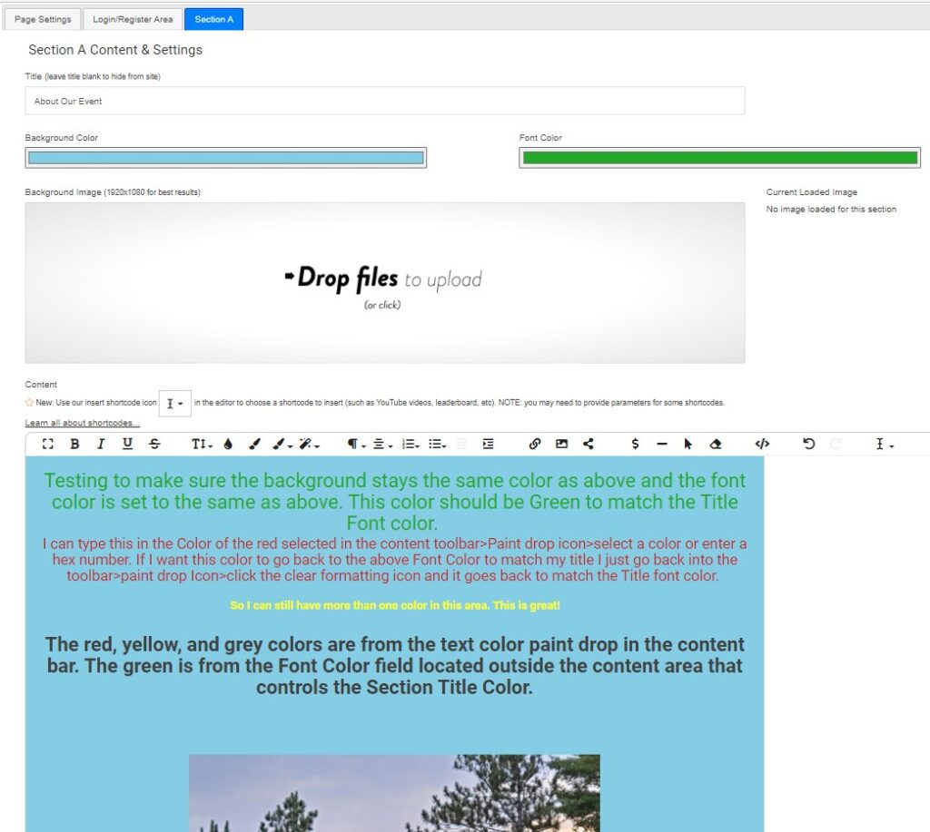 Landing Page Content 