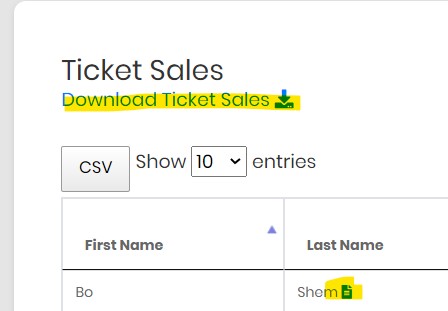 Archive Ticket Sales