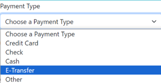 Choose a payment type