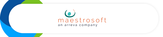 This image shows the logo for MaestroSoft, which is a fundraising platform that includes mobile bidding capabilities.