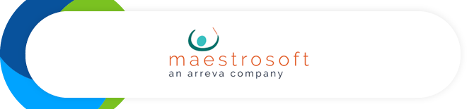 This image shows the logo for MaestroSoft, which is a fundraising platform that includes mobile bidding capabilities.