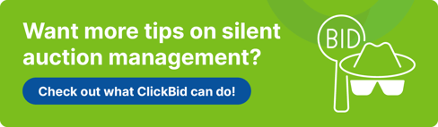 Click this graphic to learn more about how to plan a silent auction with ClickBid.