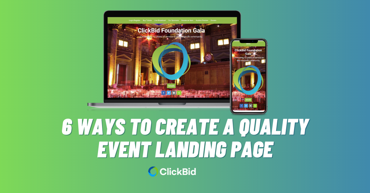 6 Ways to Create a Quality Event Landing Page